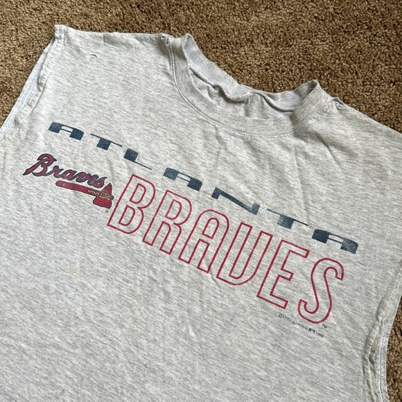 Vintage 1996 Atlanta Braves MLB Distressed Muscle Tank Top - Picture 3 of 8